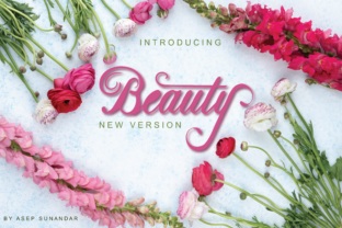 Beauty Pink Flowers Font Overview