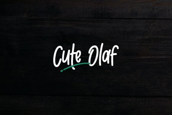 Cute Olaf: A Whimsical, Icy Script Font for Playful Design Projects
