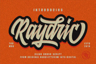 Raydric Script Shadow Outline: Where Handwritten Warmth Meets Graphic Impact