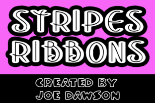 Stripes and Ribbons: Romantic Sans Serif Font